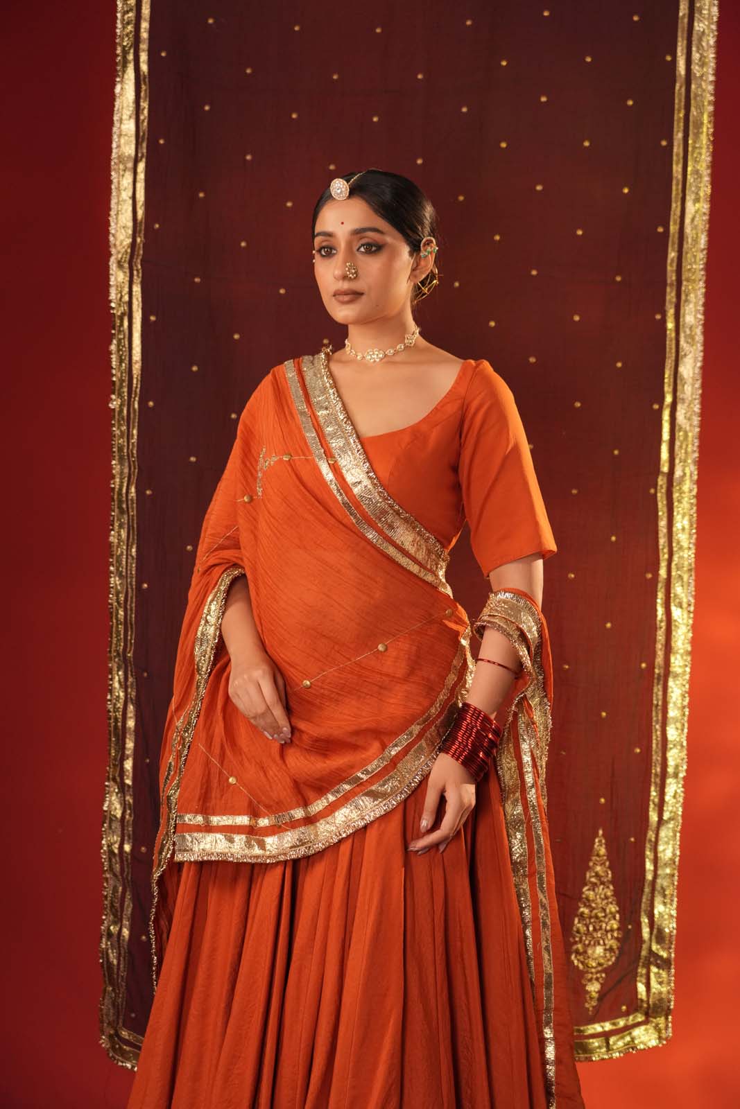 Saffron Radiance Lehenga Set