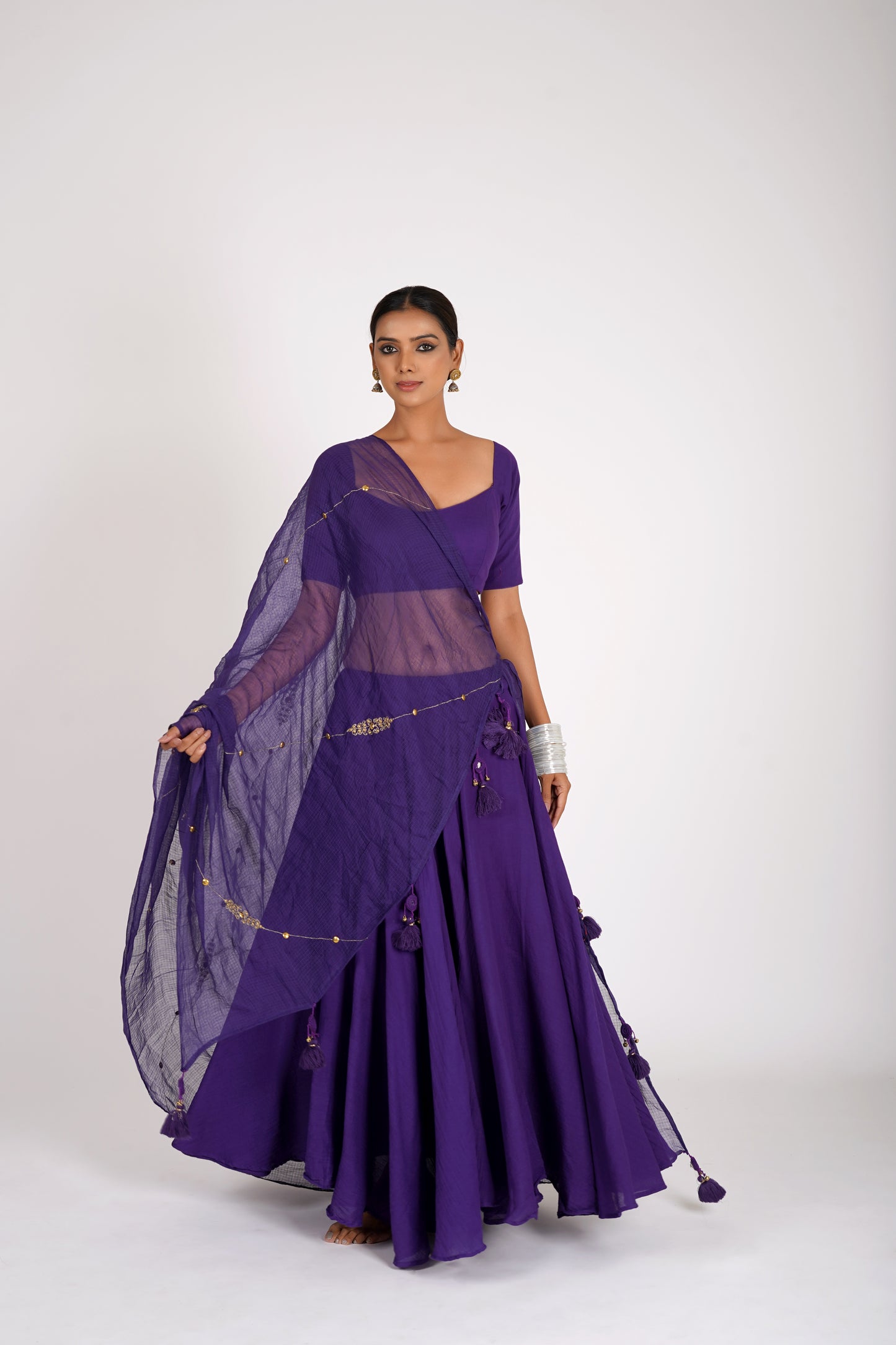 Lavanya Violet Saanjh Lehenga Set