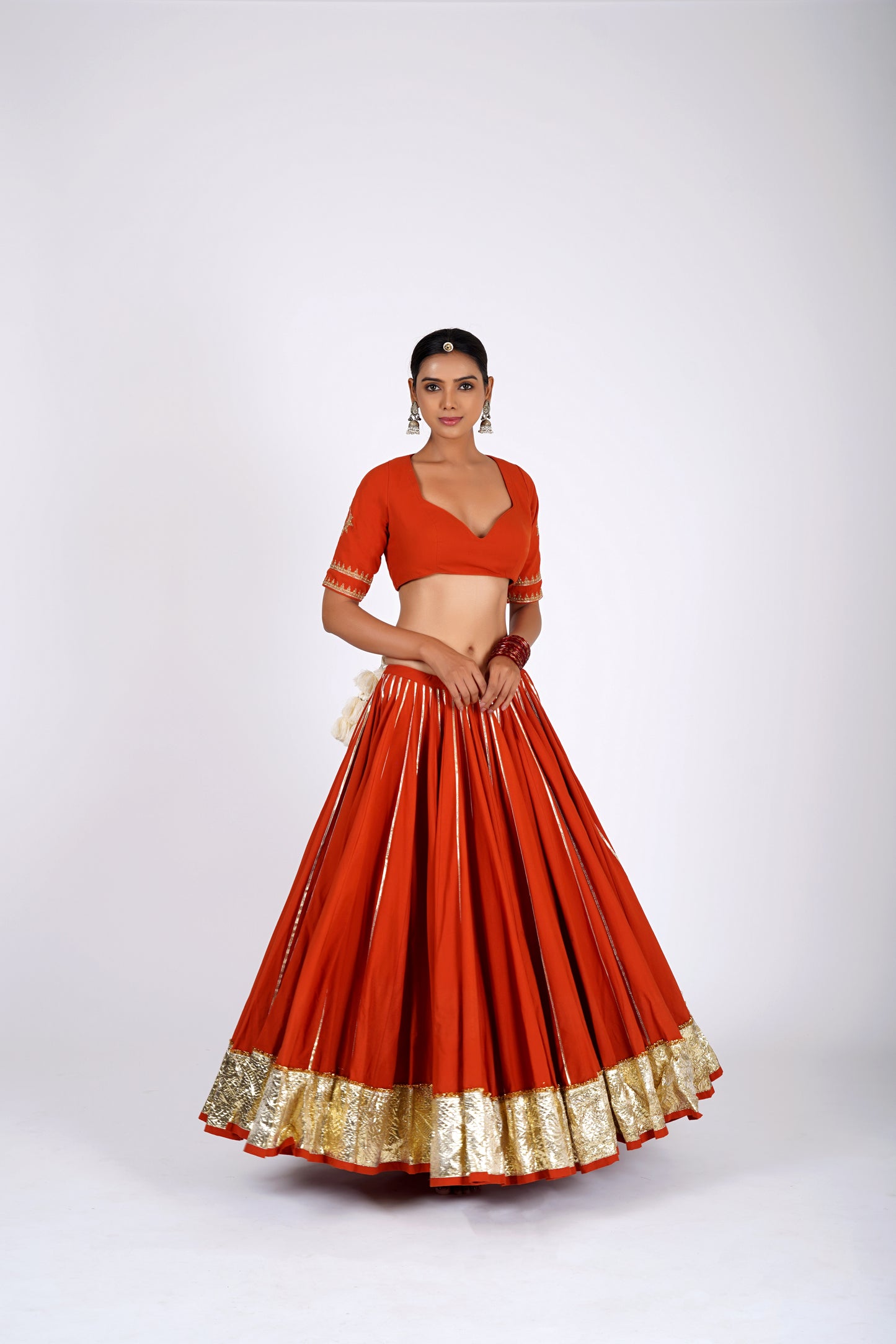 Agnika Orange Saanjh Lehenga Set
