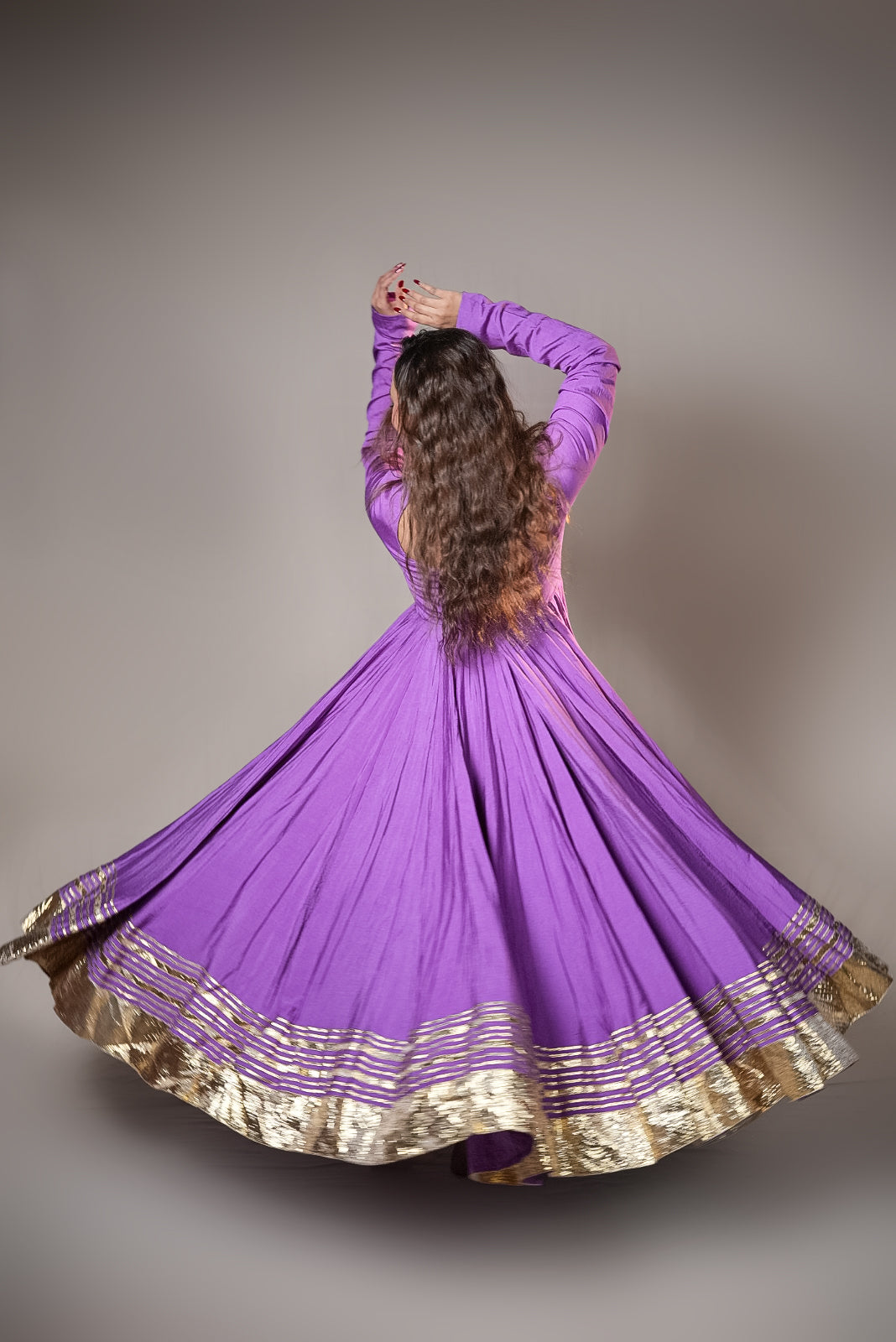 Chanderi Anarkali Suit with Handworked Dupatta