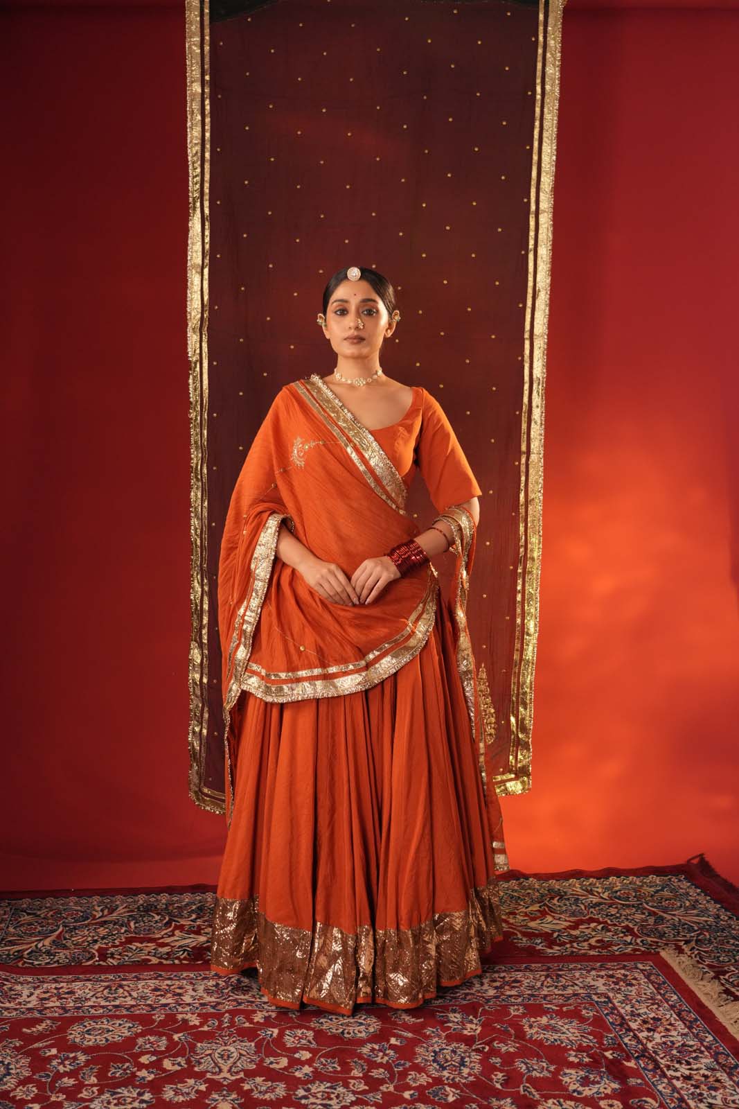 Saffron Radiance Lehenga Set