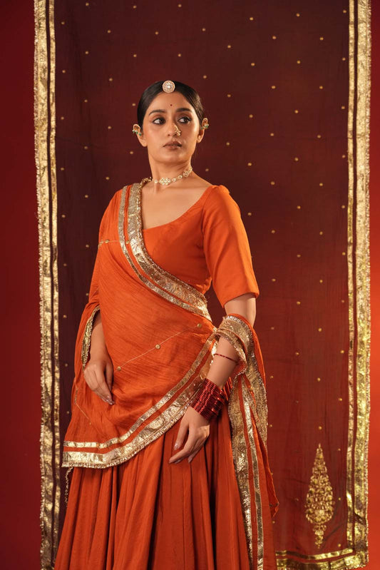 Saffron Radiance Lehenga Set