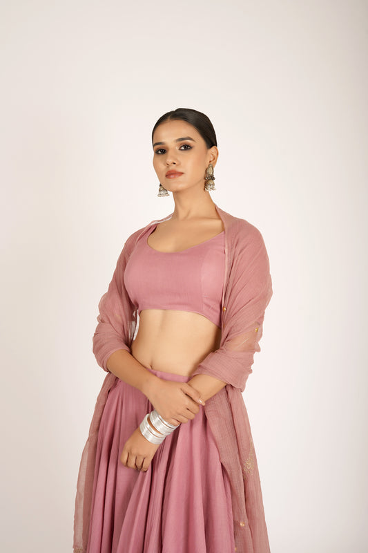 Gulab Dusty Rose Saanjh Lehenga Set