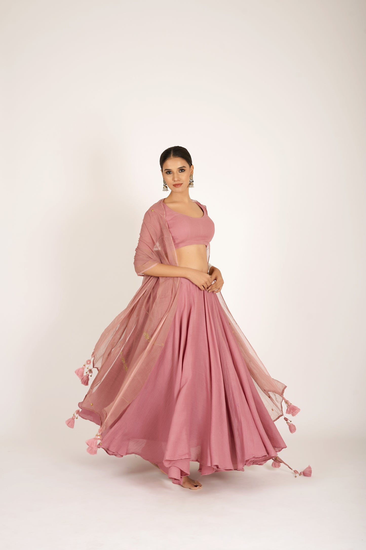 Gulab Dusty Rose Saanjh Lehenga Set
