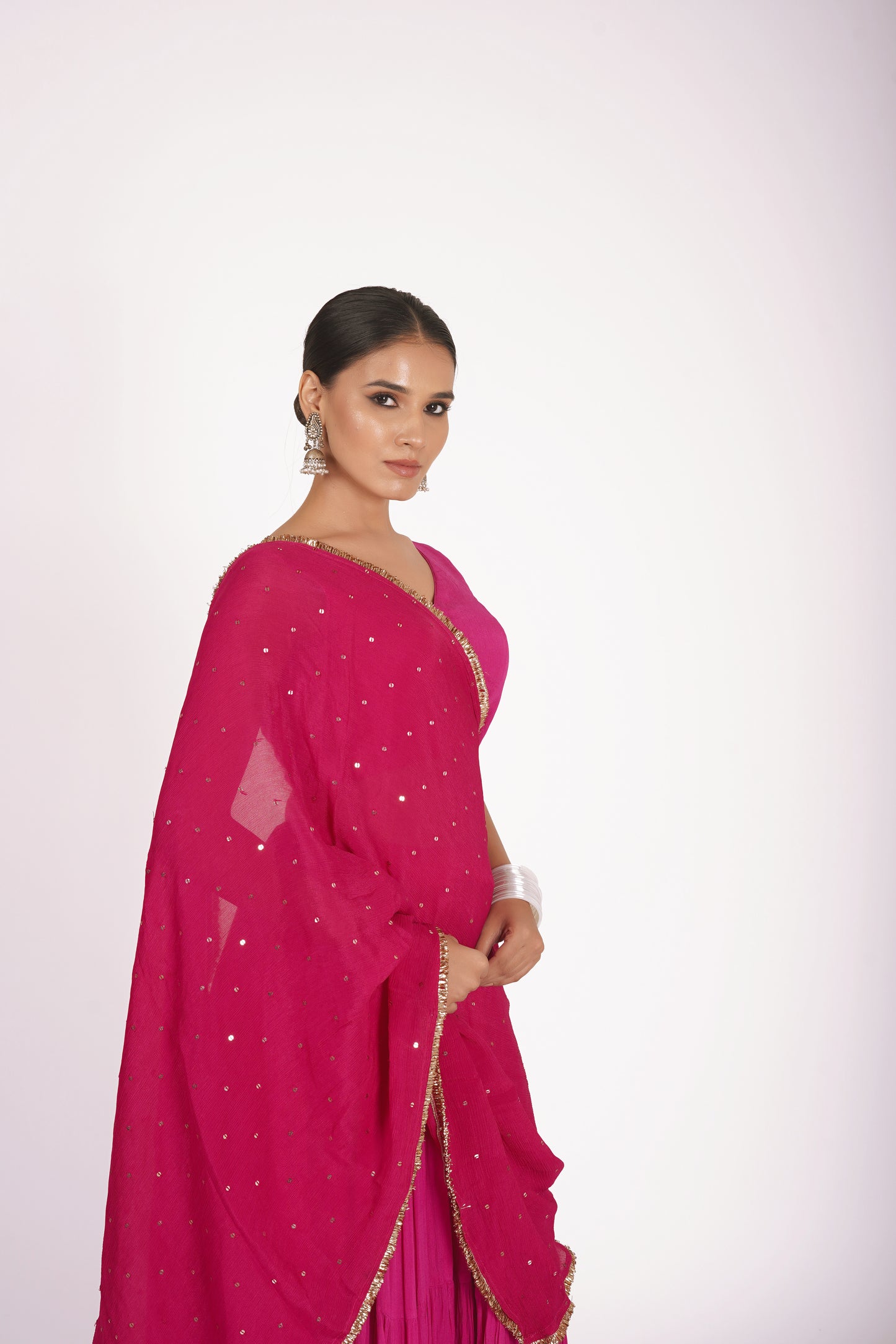 Manjari Magenta Saanjh Lehenga Set