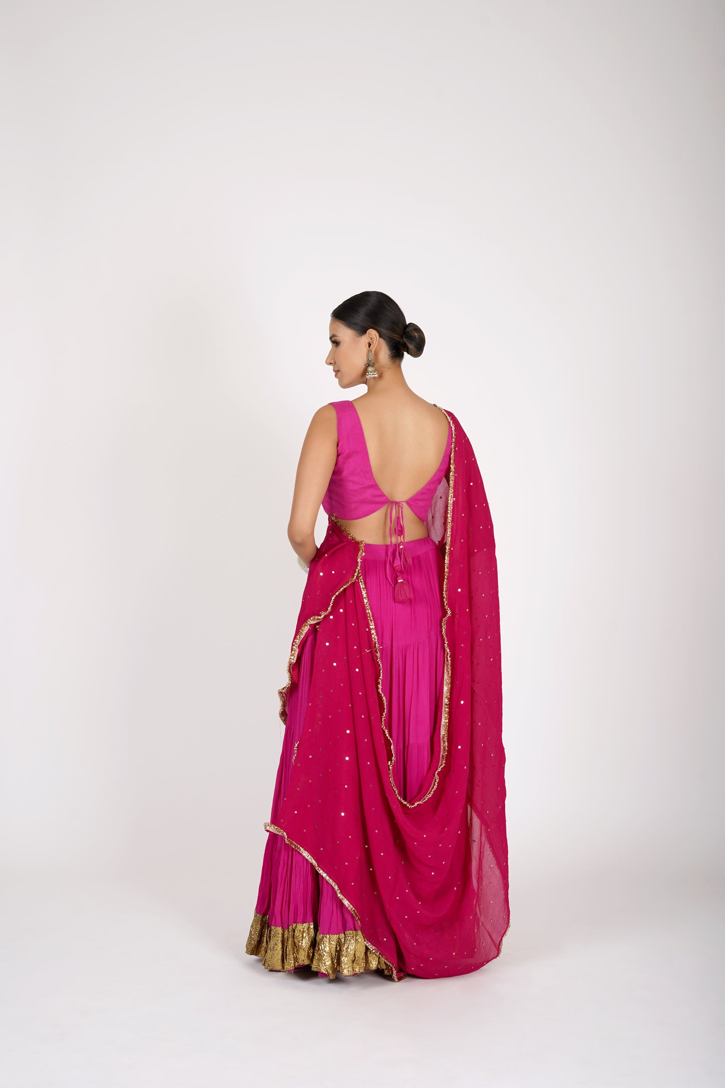 Manjari Magenta Saanjh Lehenga Set