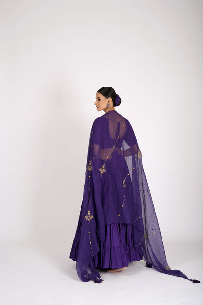 Neelaya Violet Saanjh Lehenga Set