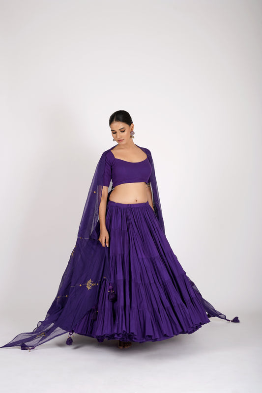 Neelaya Violet Saanjh Lehenga Set