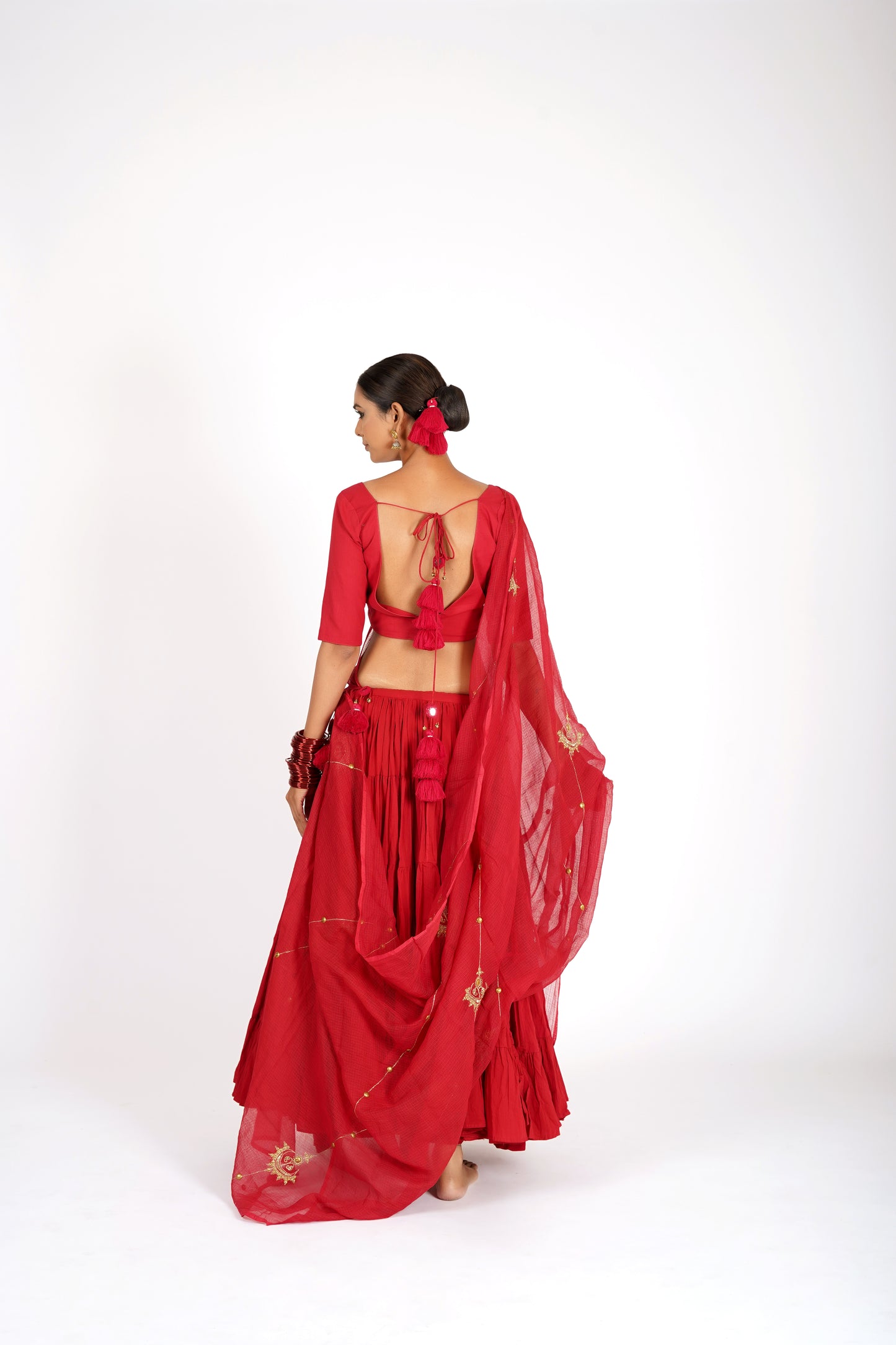 Rohi Sindoor Red Saanjh Lehenga Set