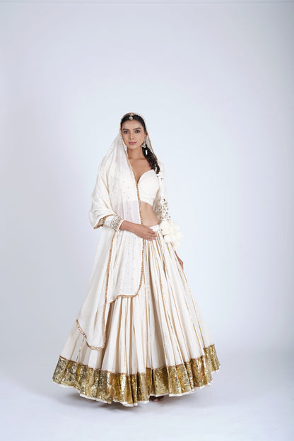 Shubhra Ivory Saanjh Lehenga Set