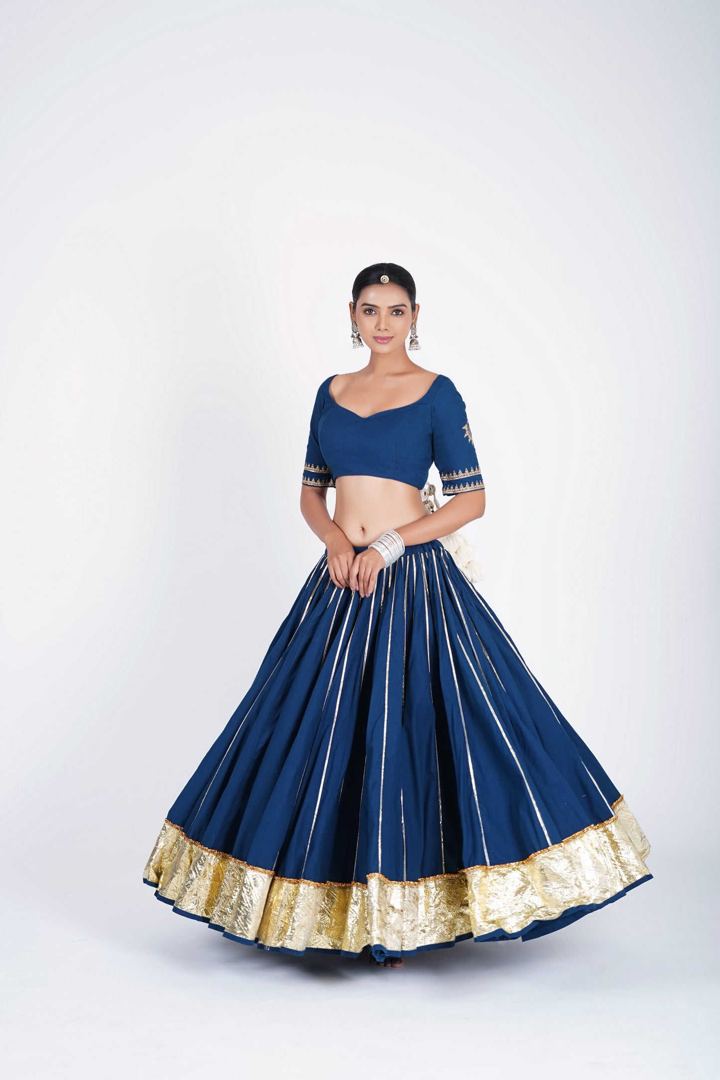 Neerja royal Blue Saanjh Lehenga Set