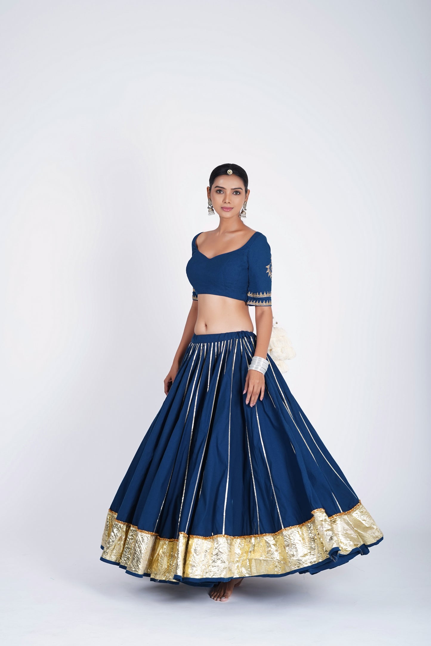 Neerja royal Blue Saanjh Lehenga Set