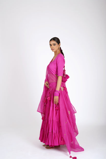 Varnika Rani Pink Saanjh Lehenga Set
