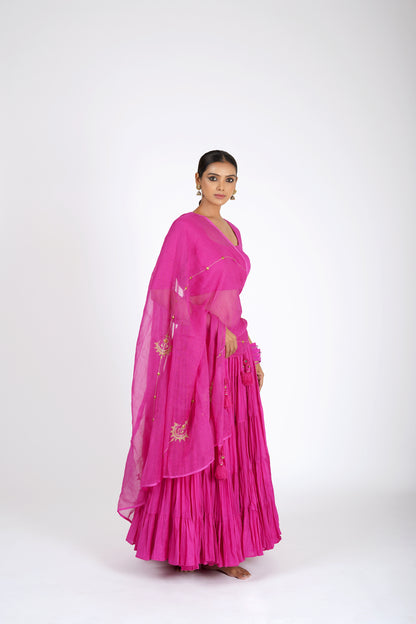 Varnika Rani Pink Saanjh Lehenga Set