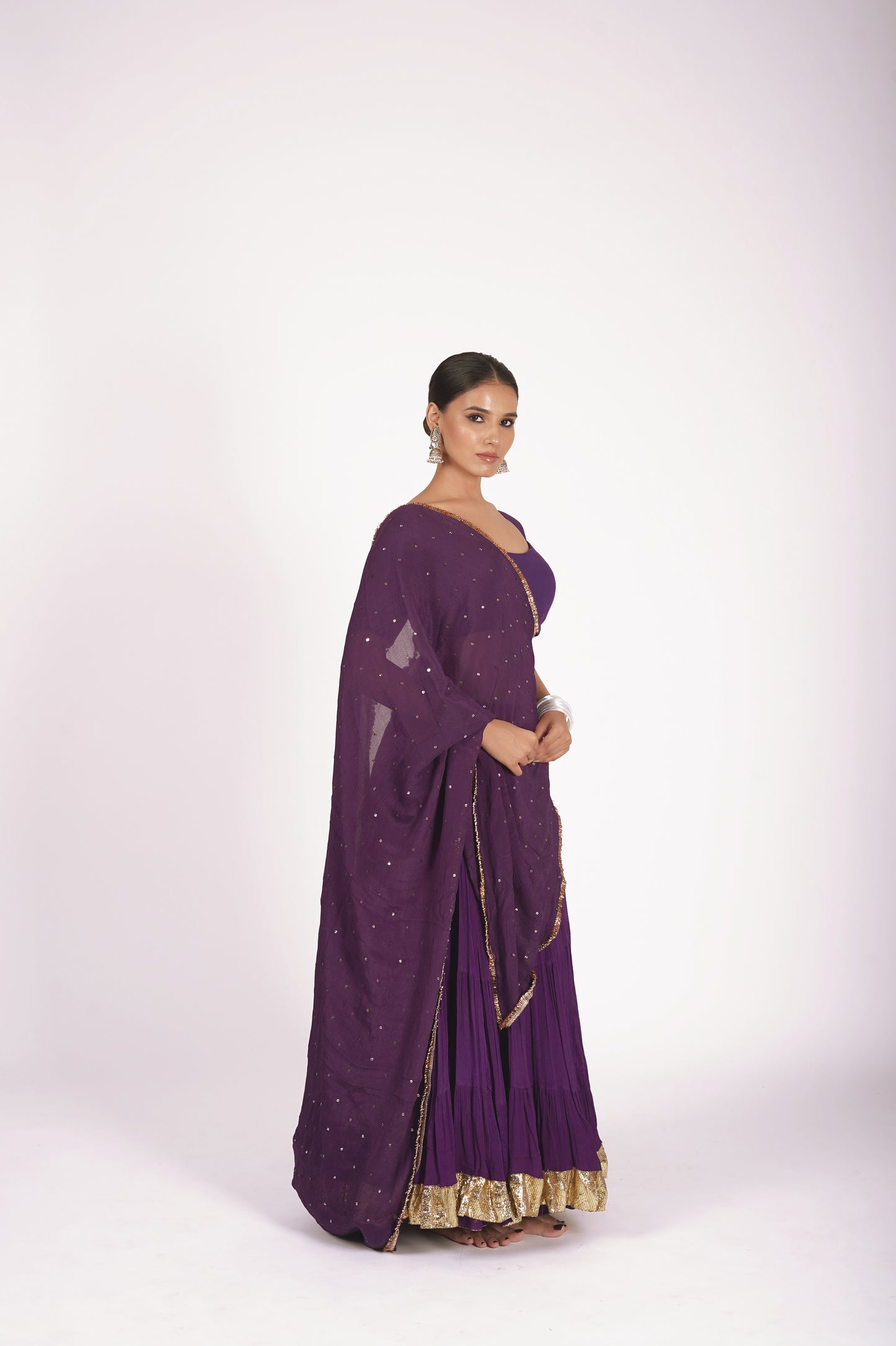 Tarini Purple Saanjh Lehenga Set
