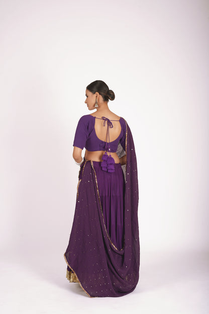 Tarini Purple Saanjh Lehenga Set