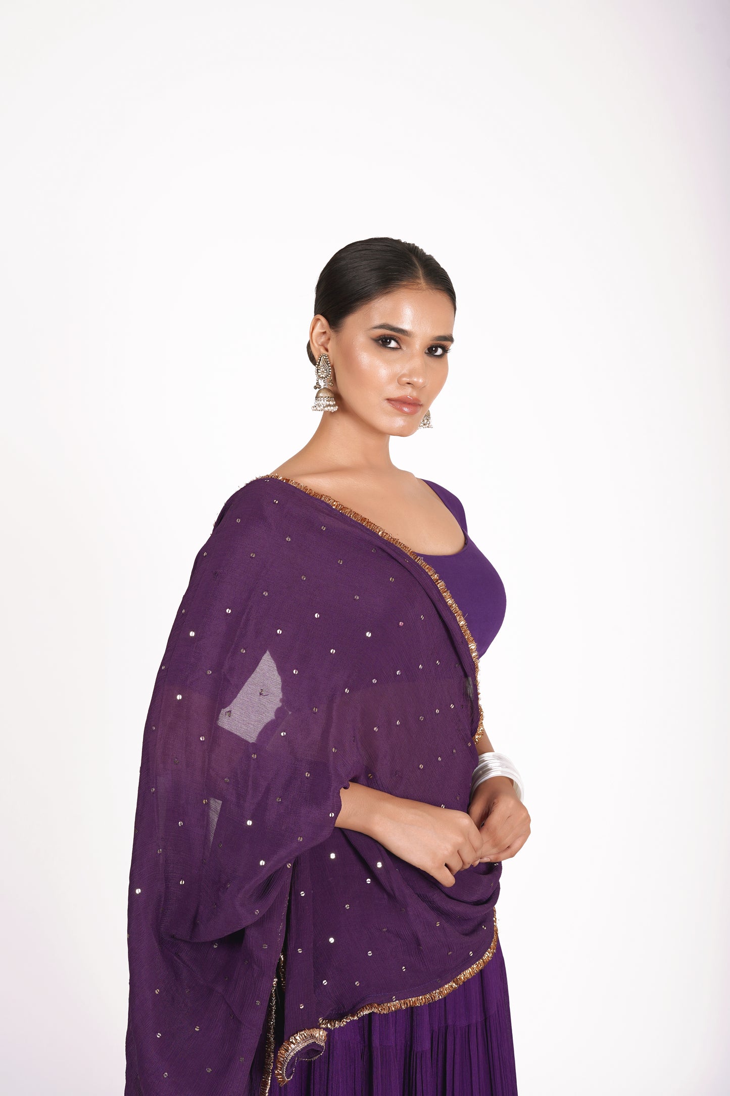 Tarini Purple Saanjh Lehenga Set