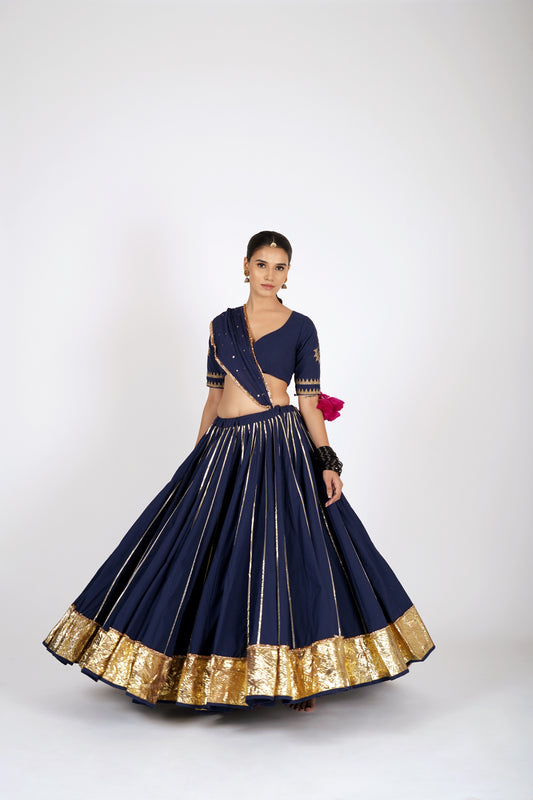 Gamthi Cotton Chaniya Choli - Agnika Orange
