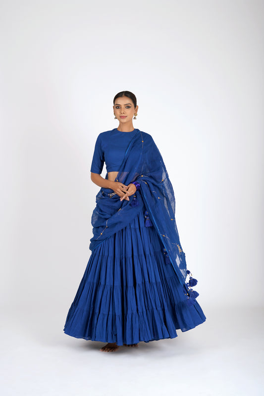 Nilaya Royal Blue Saanjh Lehenga Set
