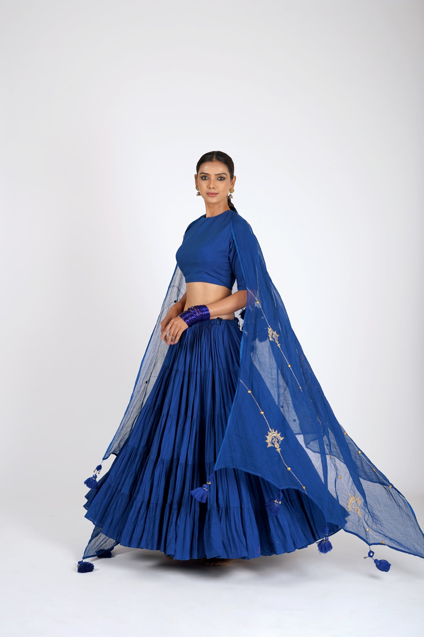 Nilaya Royal Blue Saanjh Lehenga Set