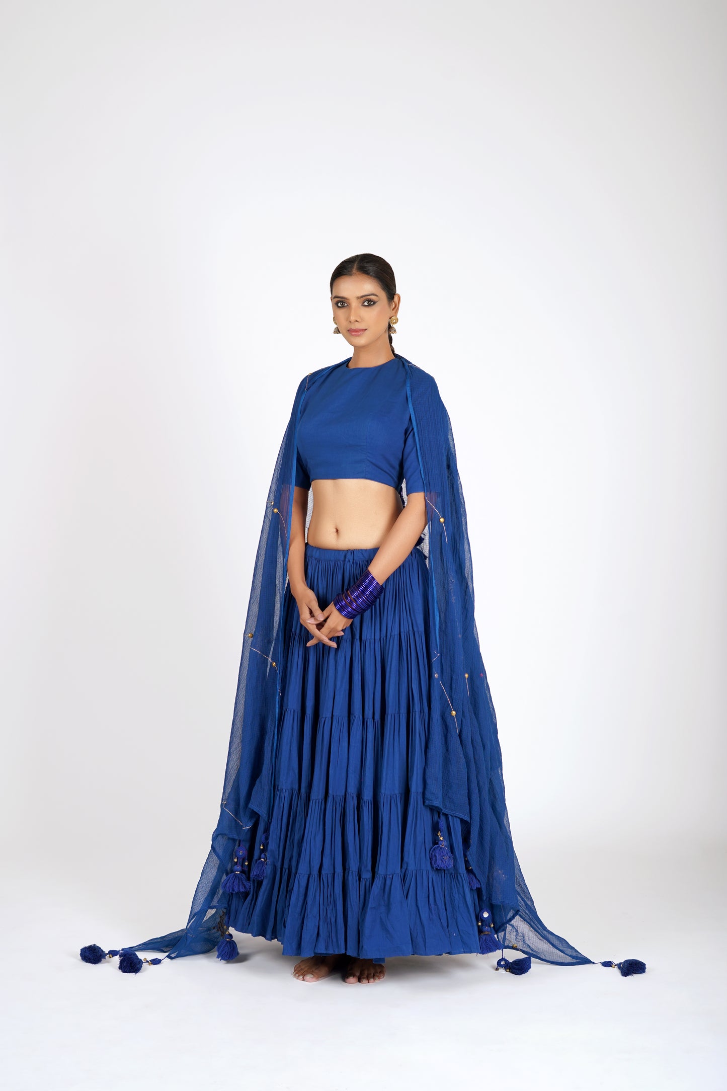 Nilaya Royal Blue Saanjh Lehenga Set