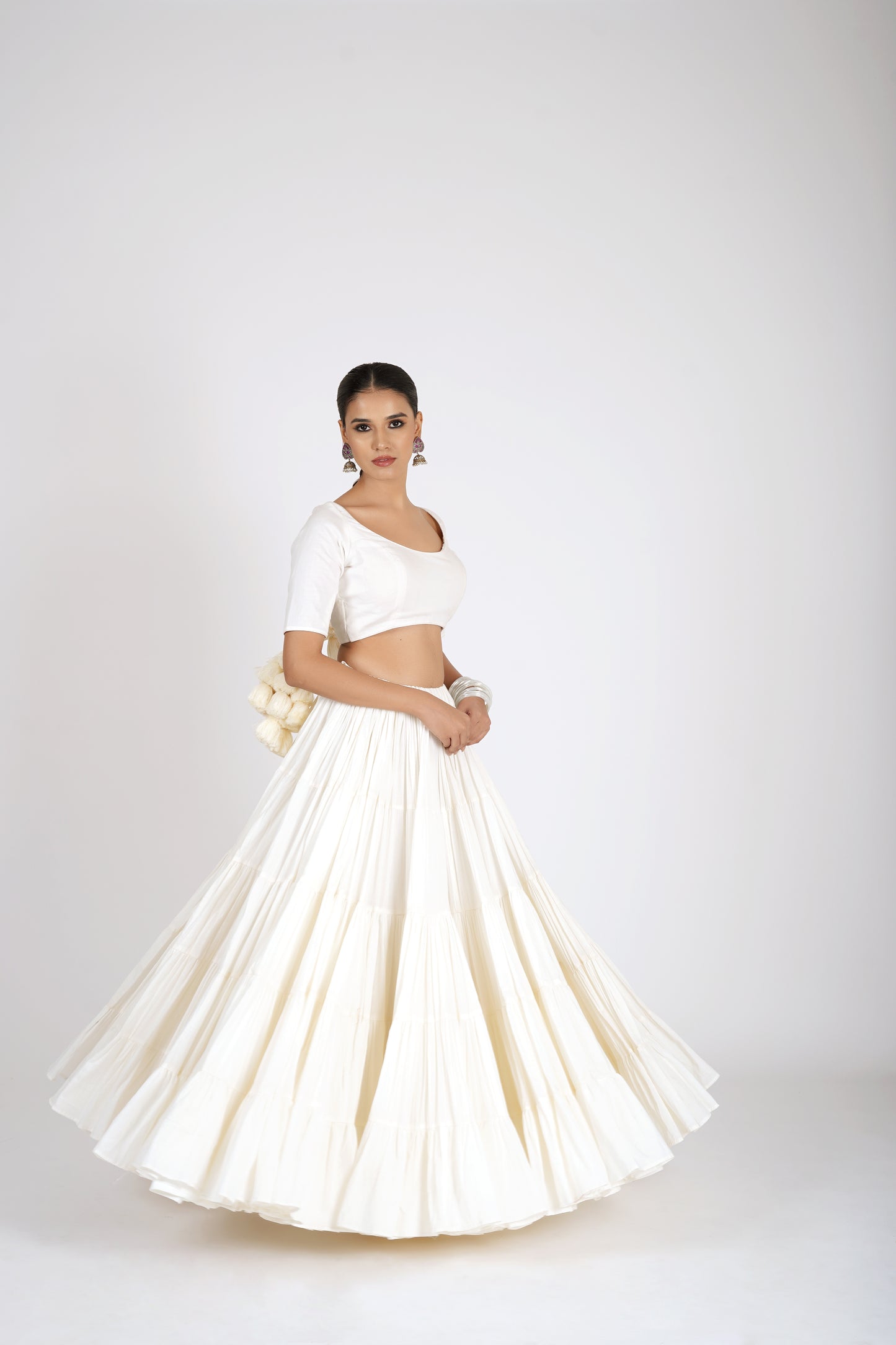 Indulekha Ivory White Saanjh Lehenga Set