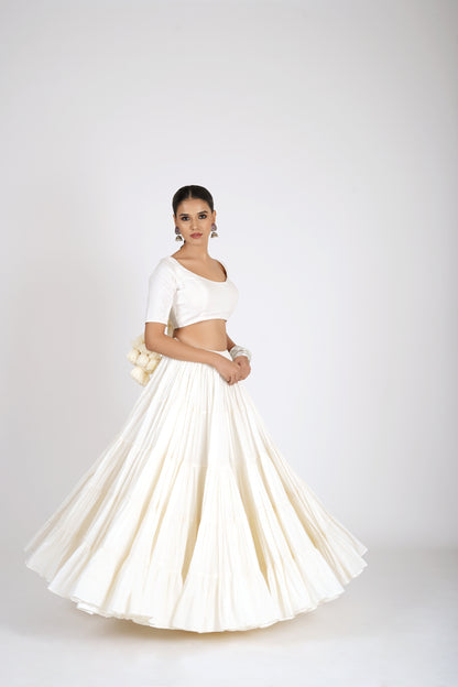 Indulekha Ivory White Saanjh Lehenga Set
