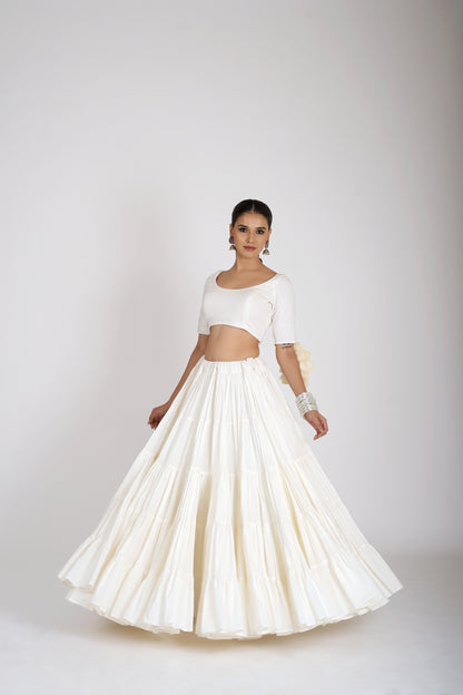 Indulekha Ivory White Saanjh Lehenga Set