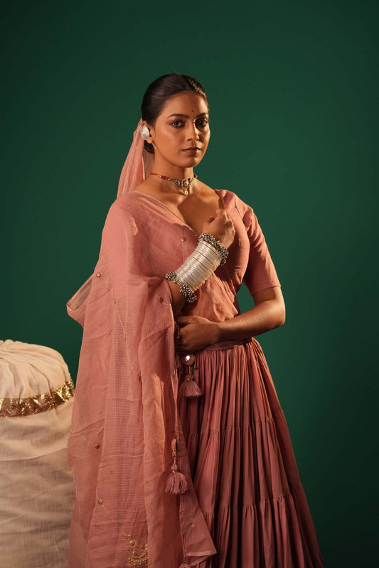 Meheriya Rose Pink Nazaara Lehenga Set