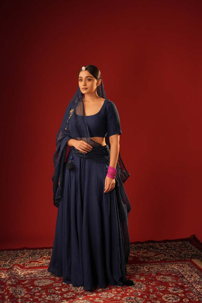 Indigo Ras Lehenga Set
