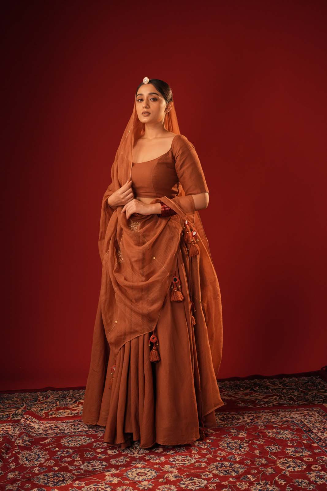 Gulnaar Bhura Lehenga Set