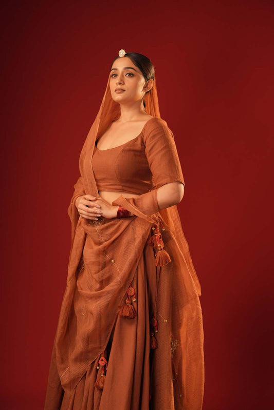 Gulnaar Bhura Lehenga Set