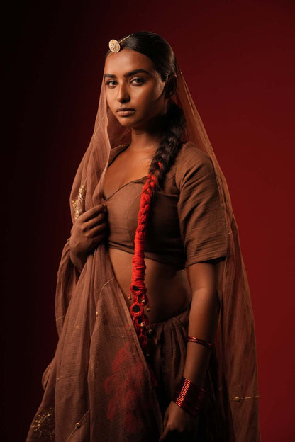 Laal Reshma Lehenga Set