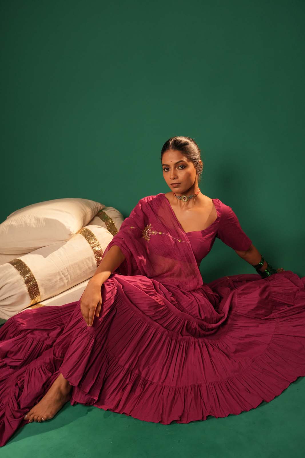 Gulaabo Mul Lehenga Set