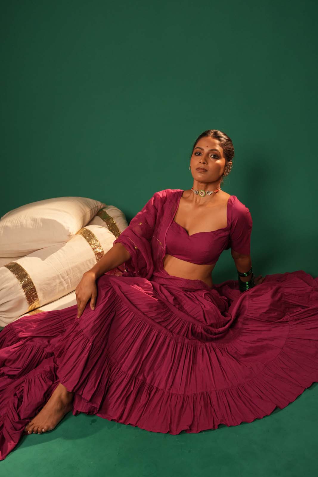 Gulaabo Mul Lehenga Set