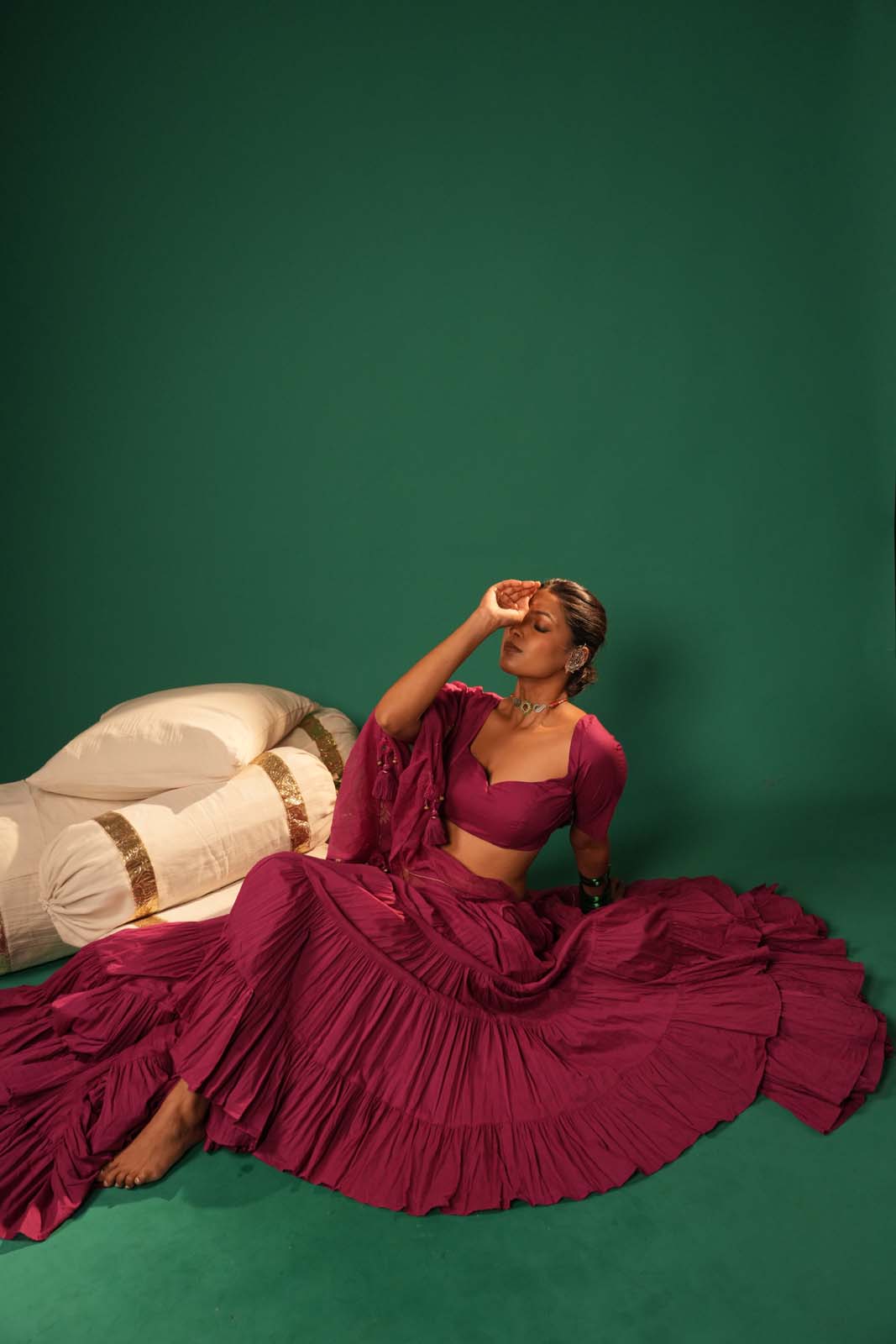 Gulaabo Mul Lehenga Set