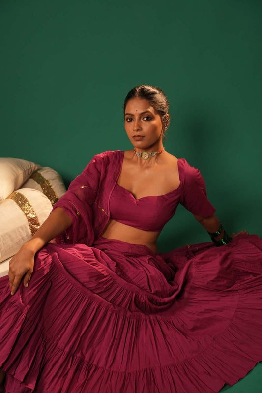 Gulaabo Mul Lehenga Set