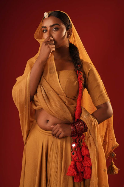 Haldi Reshma Lehenga Set