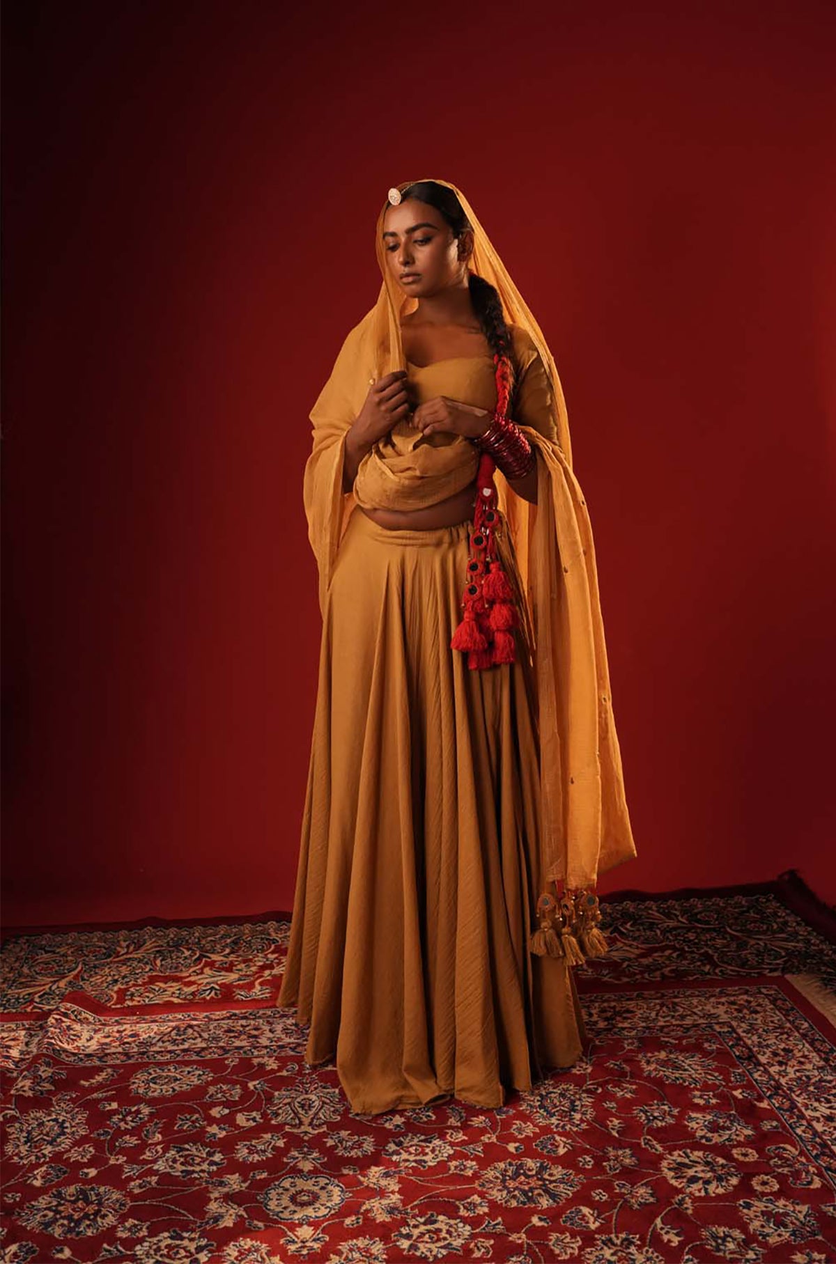 Haldi Reshma Lehenga Set