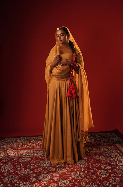 Haldi Reshma Lehenga Set