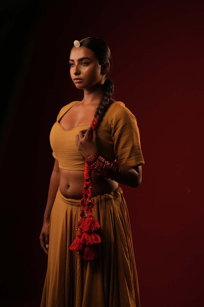 Haldi Reshma Lehenga Set