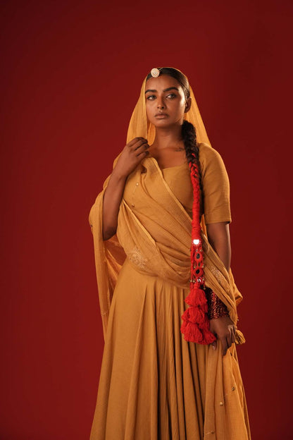 Haldi Reshma Lehenga Set