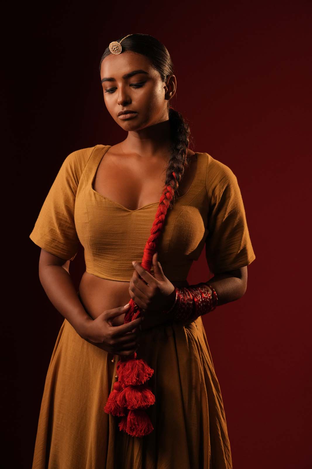 Haldi Reshma Lehenga Set