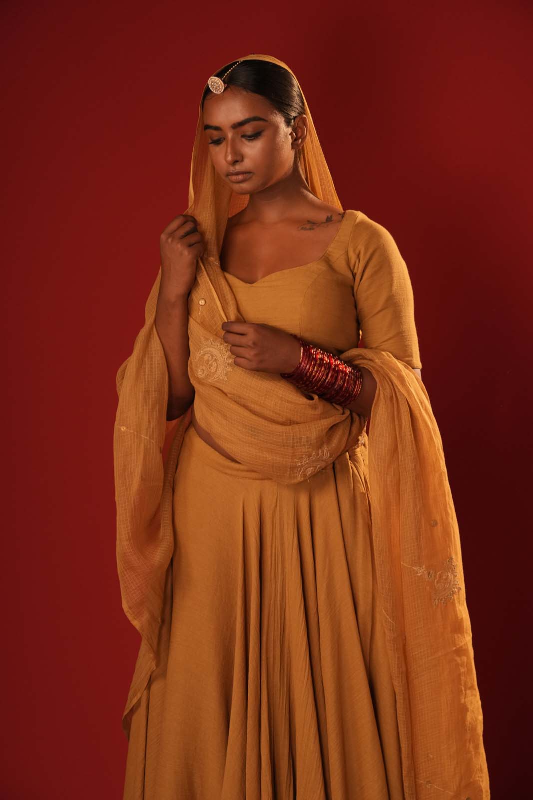 Haldi Reshma Lehenga Set