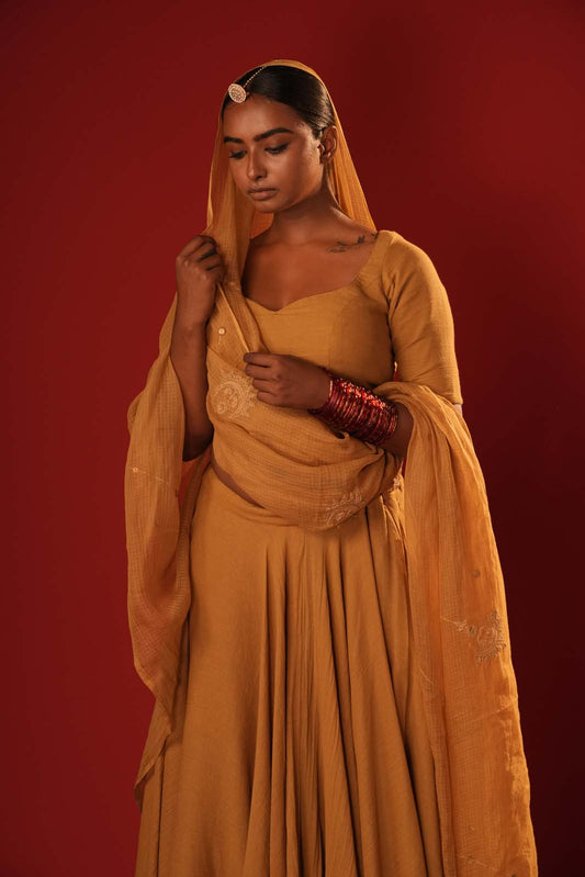 Haldi Reshma Lehenga Set