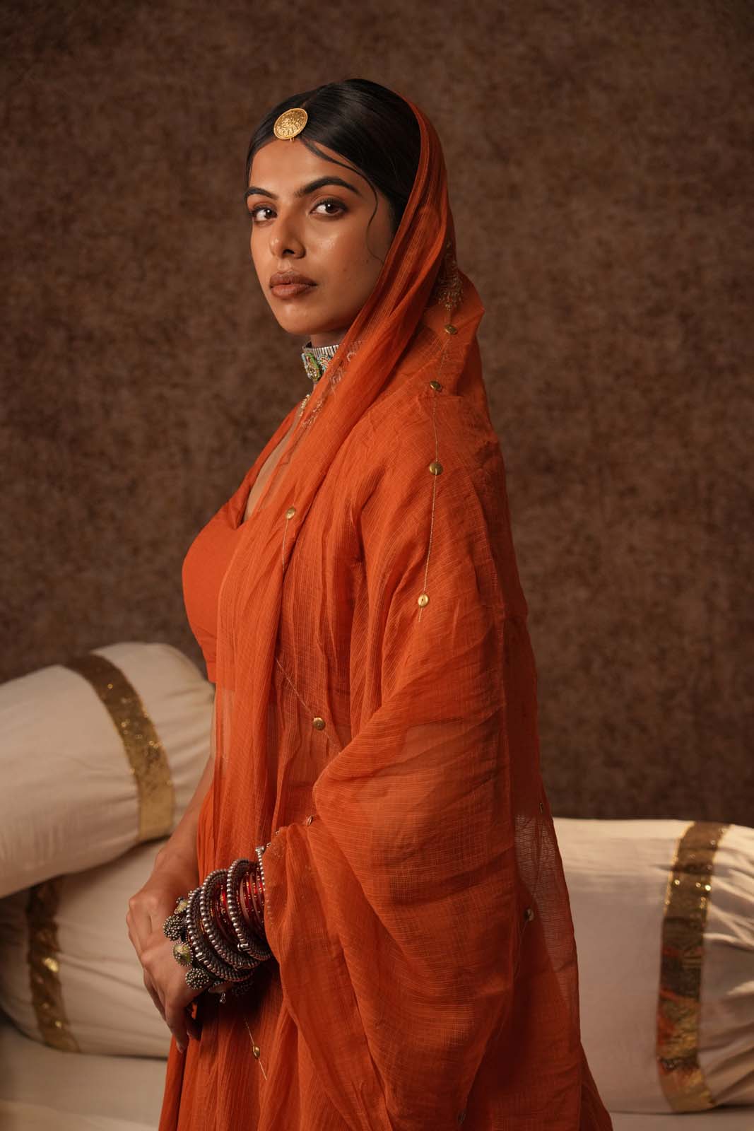 Kesariya Maati Lehenga Set