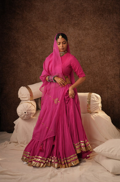 Gulabi Baaghan Lehenga Set