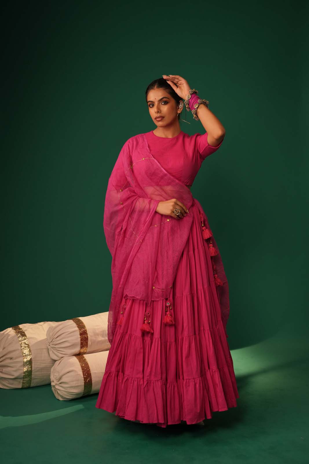 Raatrani Gulab Lehenga Set