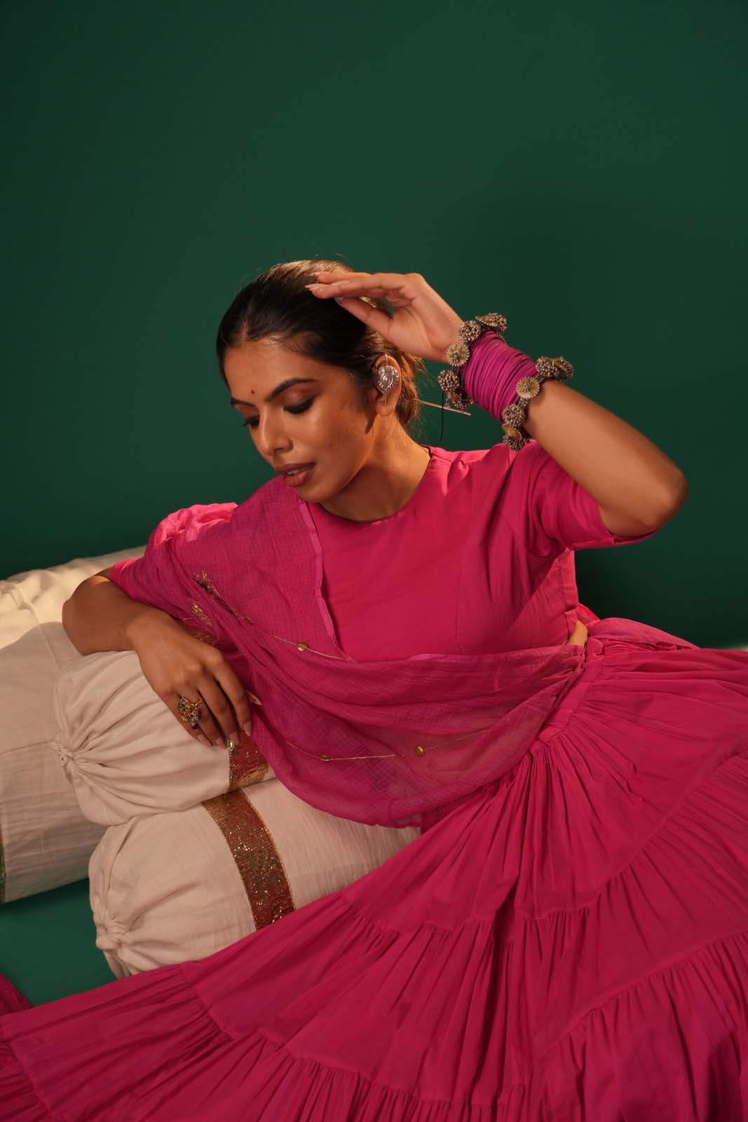 Raatrani Gulab Lehenga Set