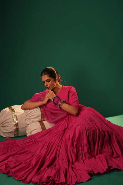 Raatrani Gulab Lehenga Set